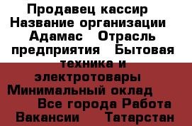 Продавец-кассир › Название организации ­ Адамас › Отрасль предприятия ­ Бытовая техника и электротовары › Минимальный оклад ­ 37 000 - Все города Работа » Вакансии   . Татарстан респ.